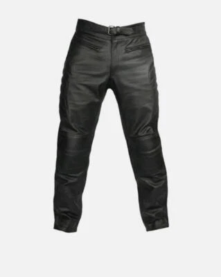 Black Pants Black Leather Trouser Motorbike Pants Motorcycle Pants Cowhide Leder - Imagem 1 de 4