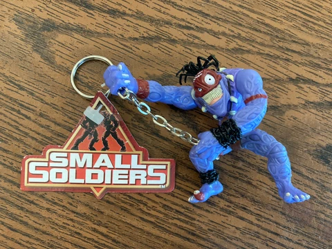 Vintage Small Soldiers 1998 Insaniac Keychain New Dead Stock 2.5” Rubber NWT Cover