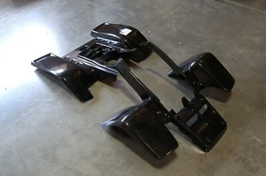 YAMAHA BANSHEE YFZ 350 BLACK STANDARD FRONT AND REAR FENDER SET PLASTICS - Picture 1 of 5