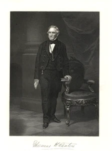 Thomas Hart Benton Antique Engraving Print Architect of Manifest Destiny - Picture 1 of 3