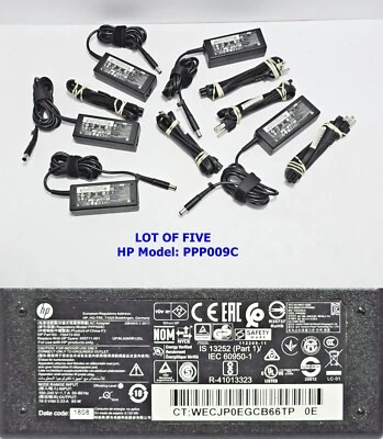 Lote de 5 Adaptador de CA Cargador 65W HP 19.5V 3.33A 7.4mm Original OEM PPP009C Foto 1 de 4