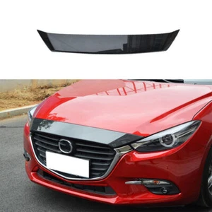 For Mazda 3 Axela 2017-18 ABS Carbon Fiber Front Grille Grill Engine Hood Strip - Picture 1 of 7