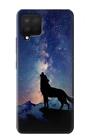 S3555 Wolf Howling Million Star Case For Samsung Galaxy A12