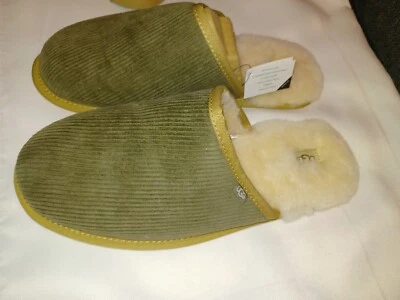 Zapatillas UGG para hombre de pana piel de oveja de piel genuina 10 11 13 rojo verde EE. UU. Foto 1 de 4