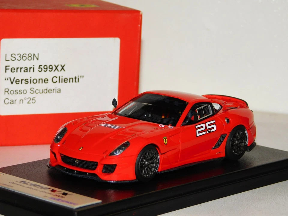 FERRARI 599XX VERSIONE CLIENTI ROSSO SCUDERIA #25 LOOKSMART LS368N 1/43 - Immagine 1 di 1