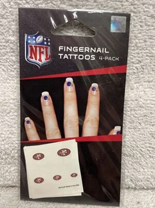 San Francisco 49rs Fingernagel Tattoos 4er Pack #M - Bild 1 von 2