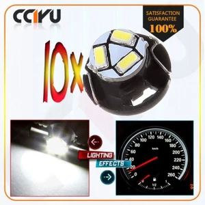 10Pcs Cluster A/C Climate Control Light Lamp White T5/T4.7 Neo Wedge 3-LED Bulb - Picture 1 of 7