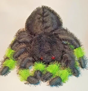 Spider Plush Black Green Ganz 12 inch model HW 10615 - Picture 1 of 12