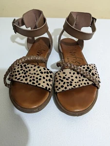 Blowfish Malibu Leopard Print Gladiator Rear Zip Sandals Size US 6.5 - Picture 1 of 8
