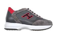 Hogan men's shoes sneaker interactive H flock HXM00N0258XTESZ754 grey-red