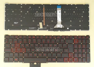 New for Acer AN515-56 AN515-57 AN515-45 Keyboard Red Backlit Spanish Teclado - Picture 1 of 3