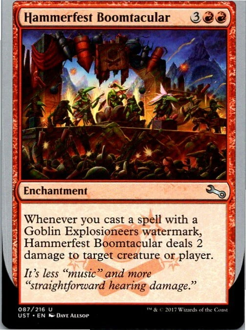 Hammerfest Boomtacular Magic The Gathering Unstable Card Mint X1   - Image 1 of 1