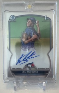 2023 Bowman Chrome Sem Robberse 1st Bowman Auto Toronto Blue Jays CPA-SR