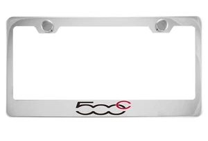Chrome License Plate Frame For Fiat 500C - Picture 1 of 1