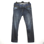 DESIGUAL STYLE:28D1833 Men Jeans Size W32 L34 Regular Fit Blue Whiskers k8893