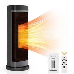 1500W Electric Space Heater Garage Portable Hot Air Fan 50°F to 95°F 20" Heater - Picture 1 of 8