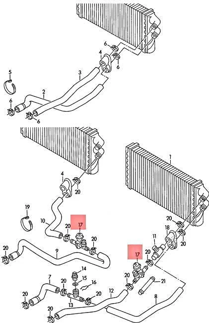 Genuine AUDI VW SKODA 100 Avant quattro 200 A4 S4 A6 Heater Valve 4A0819809 - Image 1 of 1