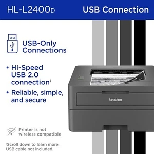 Brother - HL-L2400D Black-and-White Laser Printer - Gray - Picture 1 of 24