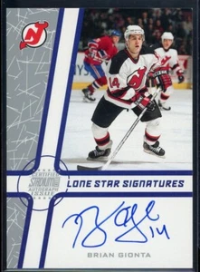 2002-03 Topps Stadium Club Lone Star Signatures Blue #LSBG Brian Gionta - Picture 1 of 2