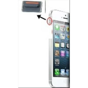 TASTO TASTINO ESTERNO SWITCH VIBRAZIONE / SILVENZIOSO PER IPHONE 5 5G NERO - Imagen 1 de 1