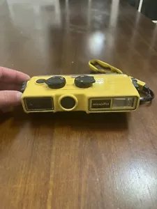 Minolta Weathermatic A 110 Film Yellow Underwater Camera Flash & Strap Untested - Picture 1 of 6