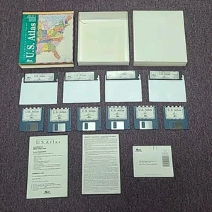 The Software Toolworks U.S. Atlas Version 3.0 IBM (100% Complete)MINT! Very Rare - Picture 1 of 18