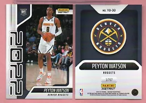Peyton Watson, 2022-23 Panini Instant Year One, RC, #30 Denver Nuggets, PR 767 - Picture 1 of 1