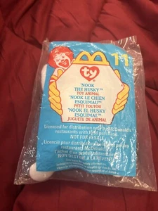 Vintage 1999 McDonald’s TY Beanie Baby Nook The Husky #11 NEW - Picture 1 of 3