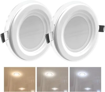 Faretti LED Incasso Vetro Tondo 9W Luce Calda/Naturale/Fredda Foro 94mm Soffitto - Immagine 1 di 2