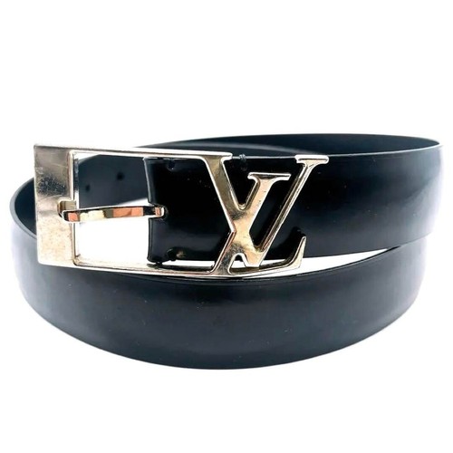 LOUIS VUITTON（LV） Cintura Louis Vuitton M9840 Santur Anagram LV logo fibbia nera taglia 85 34