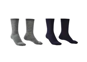 Bridgedale Base Layer Thermal Liner Walking Hiking Boot Socks 2 Pairs NEW - Picture 1 of 9