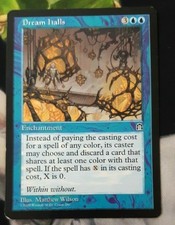 Dream Halls MTG Stronghold Blue Rare Enchantment Heavily Played x1 OC1