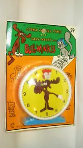 Rocky & Bullwinkle, Bullwinkle Play Clock 4 1/4" diameter for Ward studios, 1969 - Picture 1 of 6
