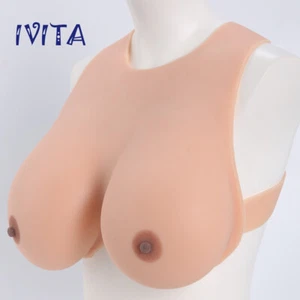IVITA Artificial Silicone Breast Form 5000g Drag Queen Huge Boobs K Cup - Picture 1 of 9