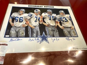 Cowboys Doomsday (24x18) Signed Bob Lilly, Jetho Pugh, etc. Poster/Photo-JSA - Picture 1 of 3