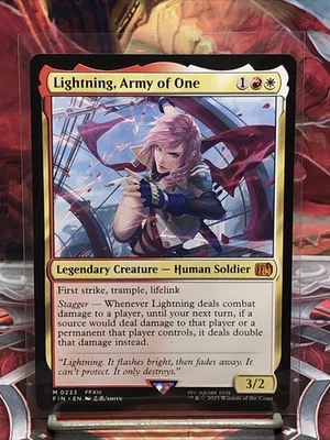 Lightning, Army of One (Non-foil) Final Fantasy 0233 Mythic MTG - Image 1 of 2