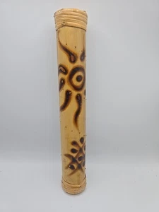 Bamboo Rain Stick Shaker Percussion Instrument Vintage 16" Long 2.5" Wide Brown - Picture 1 of 4