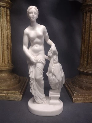 Статуэтка греческого раба Venus After Hiram Powers от A.Santini литая алебастровая винтажная - Изображение 1 из 4