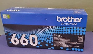 Brother TN-660 TN660 Genuine High Yield Black Toner Cartridge Sealed - Photo 1/2