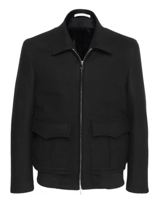 NWT EDUARDO DE SIMONE sartorial BOMBER jacket black cashmere luxury Italy 50 - Image 1 of 4