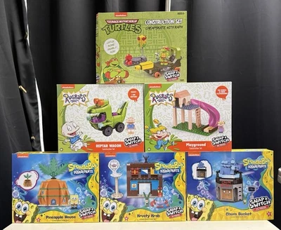 SpongeBob Squarepants, Rugrats & Ninja Turtles Snap & Switch Set! BRAND NEW - Image 1 of 4