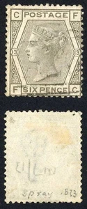 SG147 6d Grey Plate 13 Cat 50 pounds - Picture 1 of 1