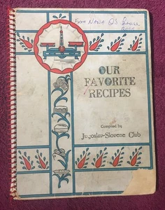 1948 Slowenien Kochbuch Buch - Jugoslawisch-Slowenischer Club von Cleveland Ohio Rezepte - Bild 1 von 13