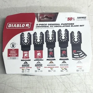 Diablo DOU5S Universal Fit General Purpose Oscillating Blade Set - 5 Piece Set - Picture 1 of 1