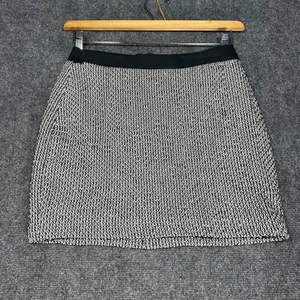 Bailey 44 Skirt Women Small Black White Pencil Elastic Waist Pull on Knit Lined - Picture 1 of 5