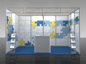 OCTANORM OCTAquick 4x3m Messestand +Teppich, Möbel, Beleuchtung+Blende zur Miete - Bild 1 von 1