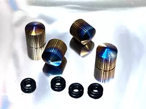 4PCS set Titanium Valve Stem Caps Titanium - Picture 1 of 7