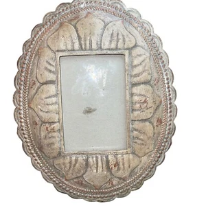 "Cornici vintage ovali con cornice beige decorativa floreale famiglia bambini 9' t x7" - Foto 1 di 6
