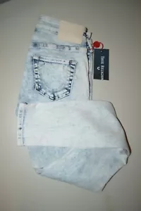 NWT True Religion Girl's Halle Super Skinny Mid Rise Light Blue Jeans Sz 24 - Picture 1 of 12