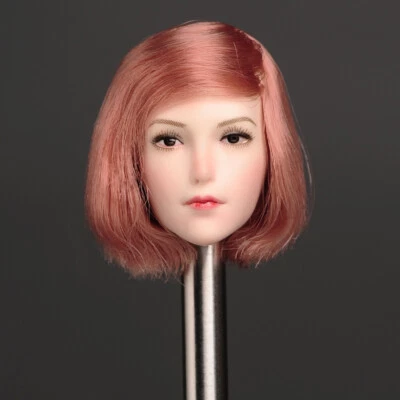 1/6 Female Elf Ear Red Short Hair Beauty Girl Head Sculpt For 12"PH TBL Figure - Image 1 of 3